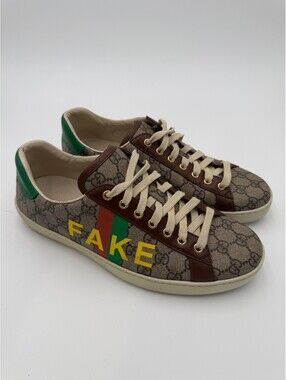 Gucci Ace Fake Not GG Monogram Sneakers Unisex Size 9/42